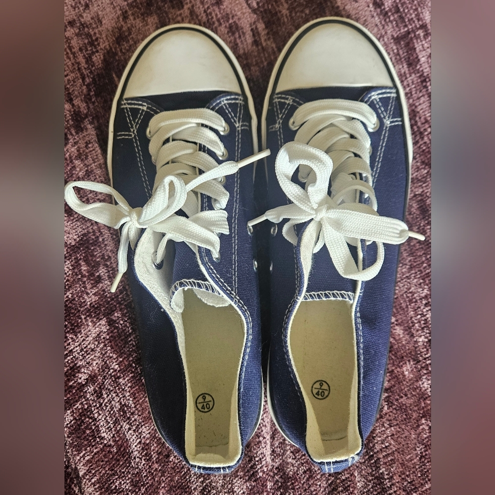 Navy Canvas Sneakers